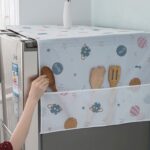 Waterproof Refrigerator Fridge Cover with Side Storage Pockets | Dustproof & Oil Proof Fridge Top Cover (Random Design) - Image 2