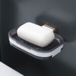 Wall Mounted Soap Holder with Draining Tray, Self Draining Shower Soap Rack, Removable Single Layer Soap Case for Bathroom Kitchen and Shower Wall - Image 3