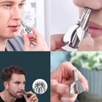 Mini Portable Stainless Steel Nose Hair Trimmer Manual Safe Grooming Tool for Men in Pakistan - Image 2