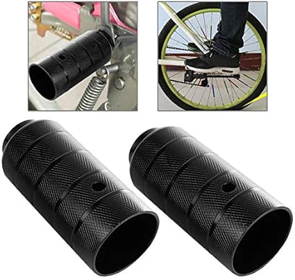 Pack of 2 Bicycle Stunt Pegs Foot Rest | Heavy-Duty Steel Axle Footrests for BMX, Freestyle Tricks & Passenger Support