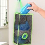 Plastic Bag Holder & Dispenser Mesh Organizer for Kitchen | Hanging Grocery & Trash Bag Storage - Image 2