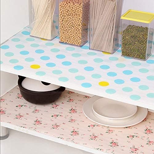 Refrigerator Mats Shelf Liners, Fridge Drawer Table Mat 45x160cm, Waterproof Non-Slip Cabinet Pad, Multicolor Kitchen Liner Mat Damp Proof Foam Sheet