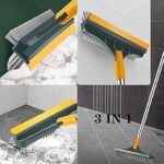 2 in 1 Floor Cleaning Brush with 120° Rotatable Head - Bathroom Tile, Window & Floor Scrubber with Wiper | Multipurpose Long Handle Cleaning Brush Pakistan - Image 5