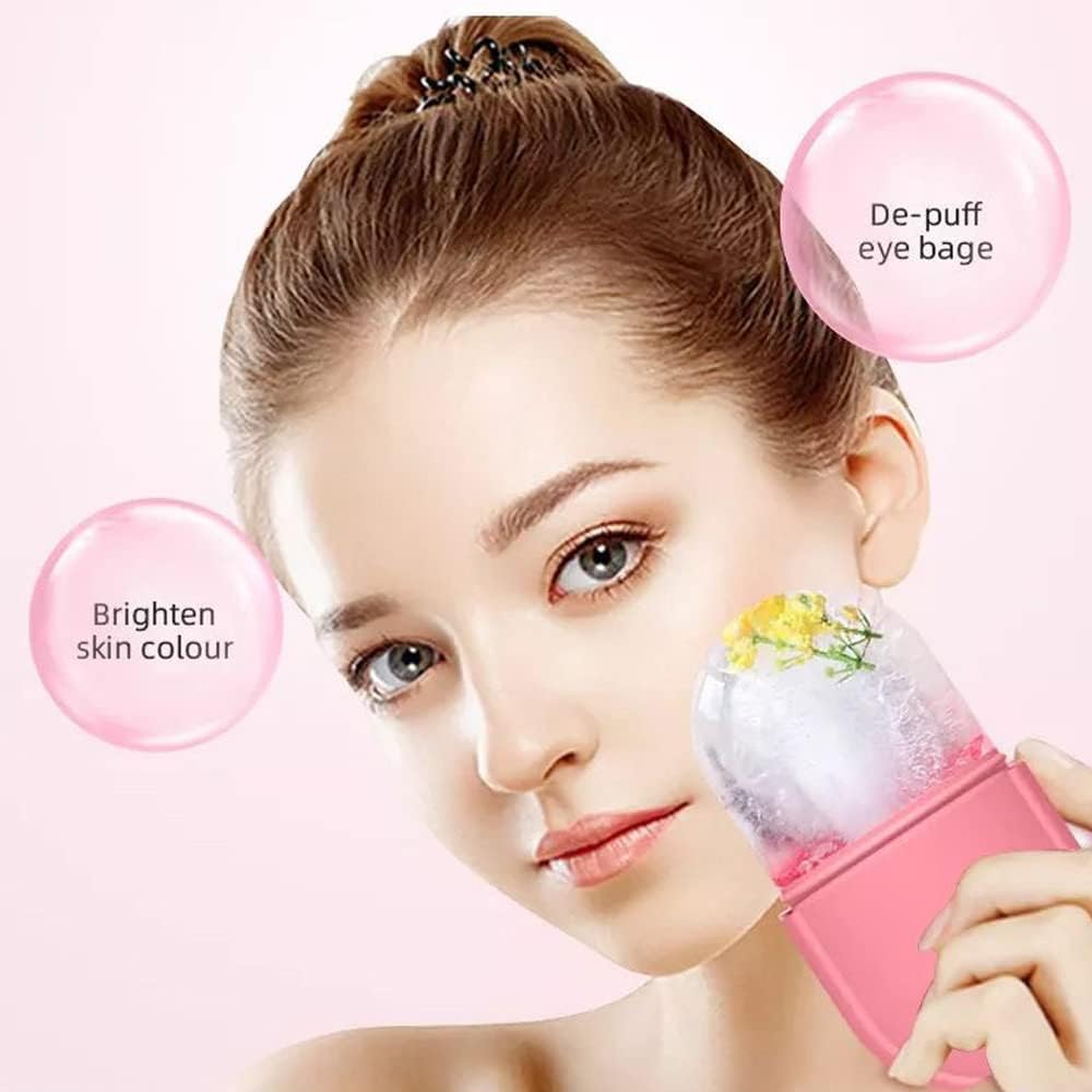 Ice Roller for Face, Reusable Facial Ice Roller Massager (Random Color)