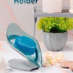 Smart Soap Holder Wall Mounted, Whale Shape Self Adhesive Soap Dish with Drain Board, Premium PP Bathroom Soap Bar Holder for Kitchen and Bathroom