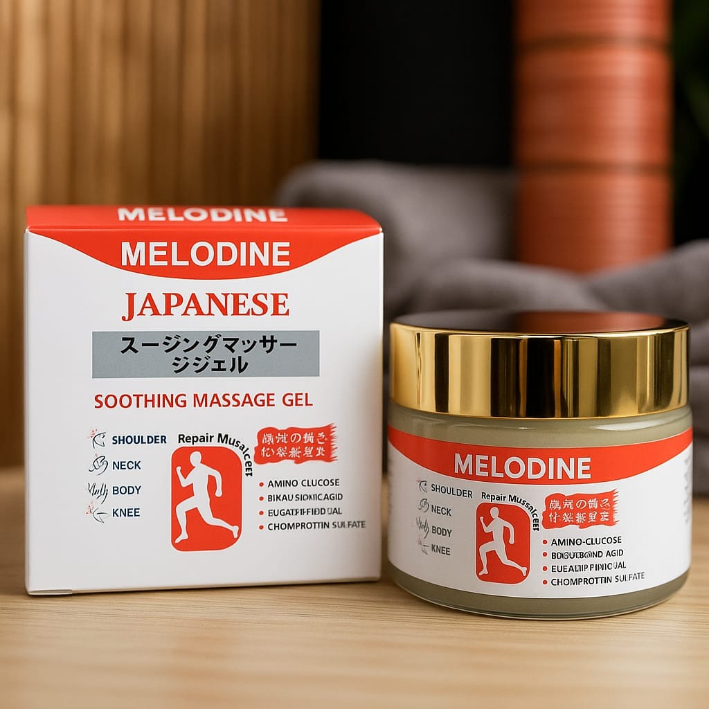 MELODINE Japanese Soothing Massage Gel 30g Fast-Absorbing Herbal Relief for Muscle & Joint Discomfort