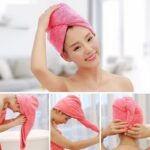 Hair Dryer Cap Towel for Women – Super Absorbent Cotton Hair Wrap Towel for Quick Hair Drying (Random Color)