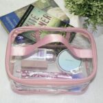 Clear Transparent Makeup Cosmetic Bag | Portable Travel Toiletry & Storage Organizer