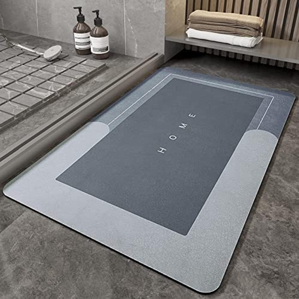 Quick-Dry Non-Slip Home Floor Mat | Super Absorbent Washable Bathroom, Kitchen & Entryway Rug (Random Color)