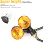 Pack of 4 Universal Motorcycle Turn Signal Indicators | Amber Isharay Lights for 70cc, 100cc & 125cc Bikes - Image 2