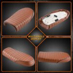 Universal Cafe Racer Bike Seat with Complete Fitting Kit for CD 70 & CG 125 | Vintage Motorcycle Flat Seat Black - Image 3