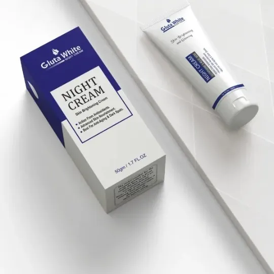 Gluta White Night Cream 50ml Advanced Brightening, Nourishing & Anti-Aging Overnight Formula