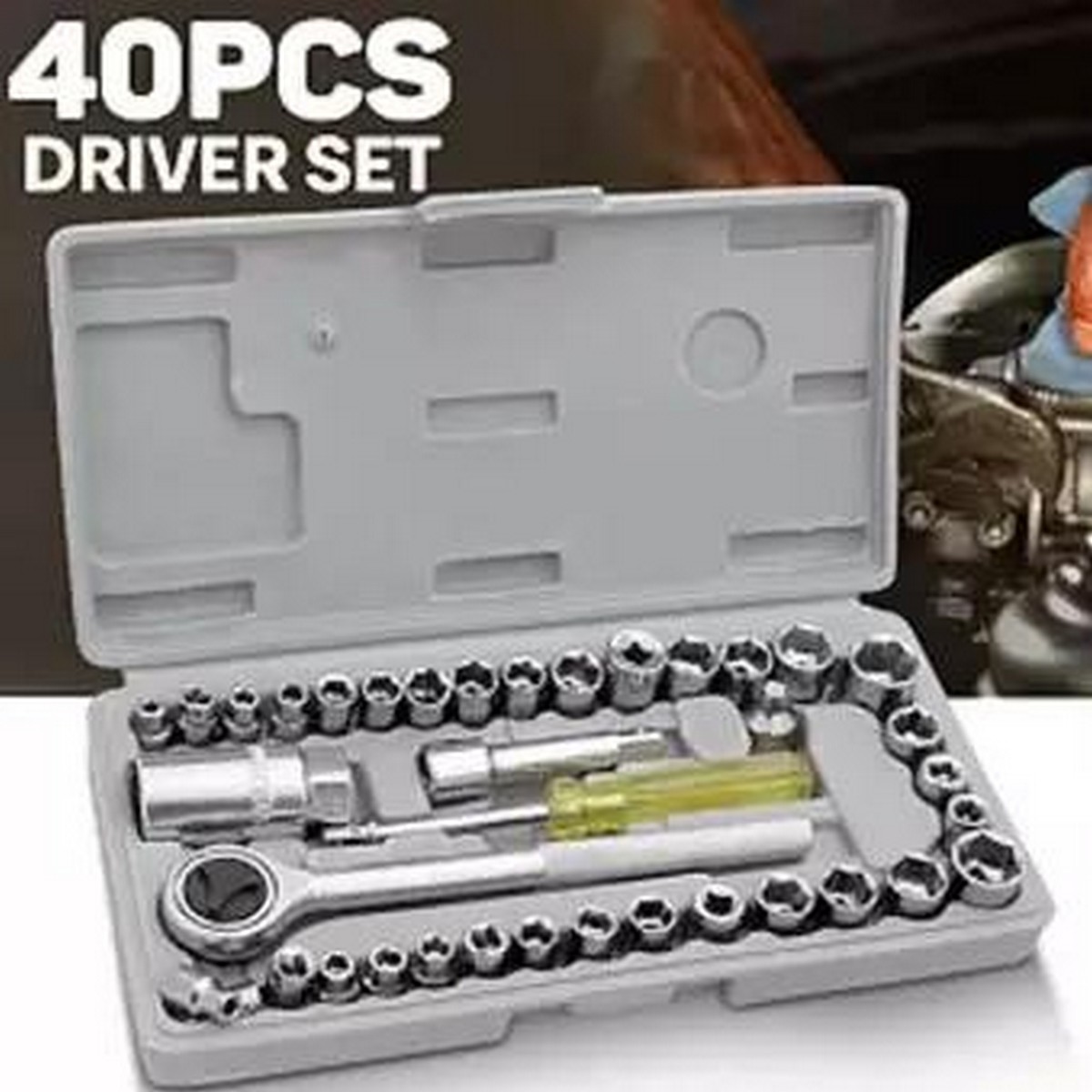 Aiwa 40pcs Socket Wrench Tool Kit Screwdriver and Socket Set Heavy Duty Repair Tools Aiwa 40pcs Socket Wrench Tool Kit Screwdriver and Socket Set Heavy Duty Repair Tools