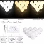 Vanity Light LED Bulbs for Makeup Mirror 10 Bulbs 3 Light Modes - Adjustable Brightness Hollywood Style Makeup Lighting Kit Pakistan - Image 2
