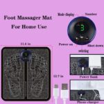 EMS Foot Massager Mat Electric USB Charging Smart Display TENS Acupuncture Feet Cushion Blood Circulation Pad Health Care Home – Portable Electronic Foot Massage Pad for Relaxation and Better Circulation