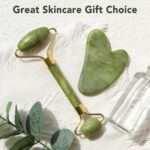 Jade Roller Facial Massager Set with Gua Sha Tool | Natural Jade Face Roller for Facial Massage, Relaxation & Refreshing Skincare