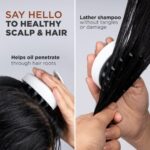 1 Piece Scalp Shampoo Massager Brush with Soft Silicone Bristles | Hair Scalp Scrubber & Shower Massage Brush for All Hair Types | Random Color - Image 3