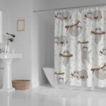 Modern Waterproof Bathroom Shower Curtain with 12 Hooks | PEVA Bath Curtain 180x180cm - Image 5