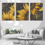 Set of 3 Wall Art Wooden Phototile Frames for Wall Decor (Floral)