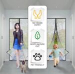 Premium Quality Mosquito Magic Mesh Door Screen 100×210cm | Complete Installation Kit with 20 Tape Stickers & 12 Hooks - Image 4