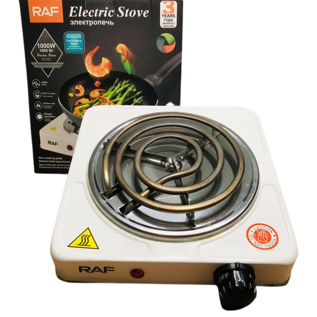 Raf Electric Stove | Electric Hot Plate Stove | Electric Cooker | Electric Coil Cooking Stove | Electric Stove For Cooking – 1000W Single‑Plate Electric Cholha