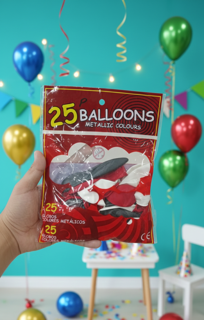 Party Balloons Pack 25 Pcs | Assorted Random Color Balloons for Birthday, Wedding, Party & Event Decoration