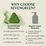 Nature Triangle Shampoo Bar | Nature Seven Green Soap Plant-Based Hair Cleanser for Healthy Hair - Image 3