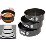 Set of 3 Nonstick Round Cake Moulds, Carbon Steel Round Cake Pan Set for Baking, Microwave Safe Cake Tin Set for Home Baking and Special Occasions