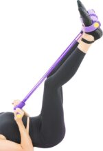 Foot Pedal Resistance Band Elastic Sit‑Up Pull Rope, Tummy Trimmer & Yoga Fitness Gym Rope (Random Colors) - Image 2