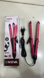 Nova 2 in 1 Hair Straightener & Curler NHC-2009 - Professional Ceramic Plates Dual Styler | Straighten Curl Travel Friendly - Image 5