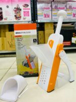 Safe-Slice Vertical Mandoline Slicer | Multi-Functional Vegetable Cutter, Julienne & Dicing Tool with Adjustable Thickness - Image 3