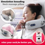 Jinserta Neck Cushion Massager, USB‑Charging U‑Shaped Massage Pillow