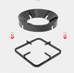 Gas Stove Burner Stand | Cast Iron Non-Slip Burner Bracket with 3D Windproof Hood | Universal Cooktop Support - Image 3