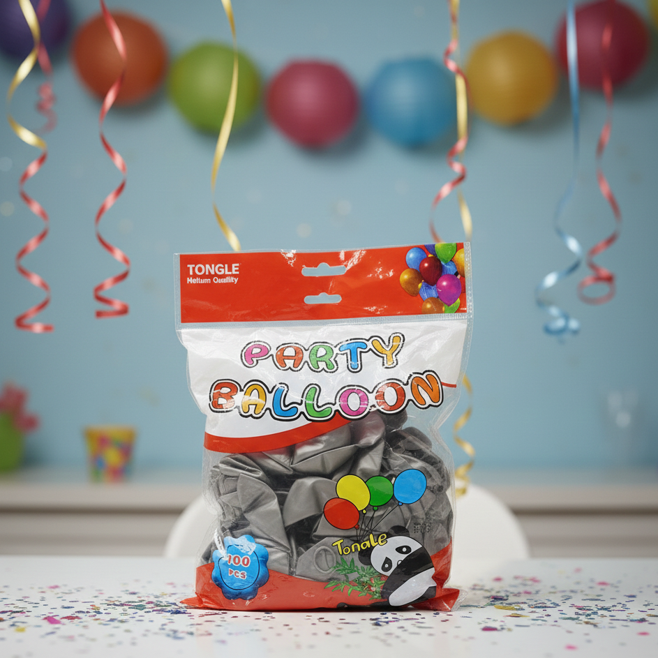 Party Balloons Pack 100 Pcs | Assorted Random Color Balloons for Birthday, Wedding, Party & Event Decoration