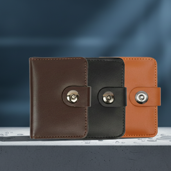 Pack of 3 Men's Premium Leather Wallets | Slim Bifold Wallet Set with Multiple Card Slots & Cash Compartments | Stylish Gift Wallets for Men