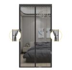 Premium Quality Mosquito Magic Mesh Door Screen 100×210cm | Complete Installation Kit with 20 Tape Stickers & 12 Hooks - Image 3