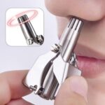 Mini Portable Stainless Steel Nose Hair Trimmer Manual Safe Grooming Tool for Men in Pakistan - Image 3