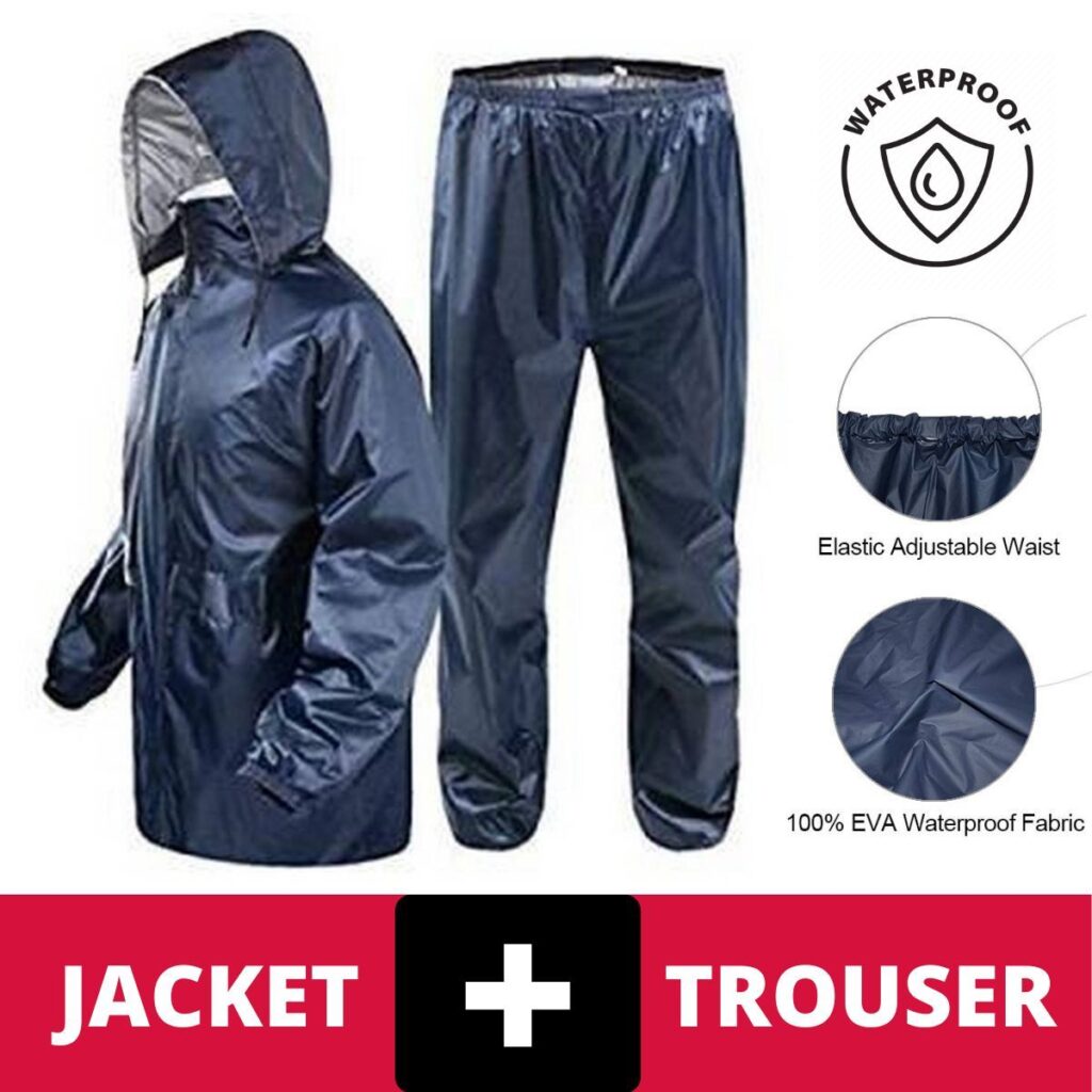 Waterproof Rain Coat & Pant Set for Bikers | Lightweight Rain Suit Rainwear for Motorcycle Riding (Random Color)