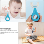 360 Degree U Shaped Baby Toothbrush Soft Silicone Kids Oral Care Brush - Image 3