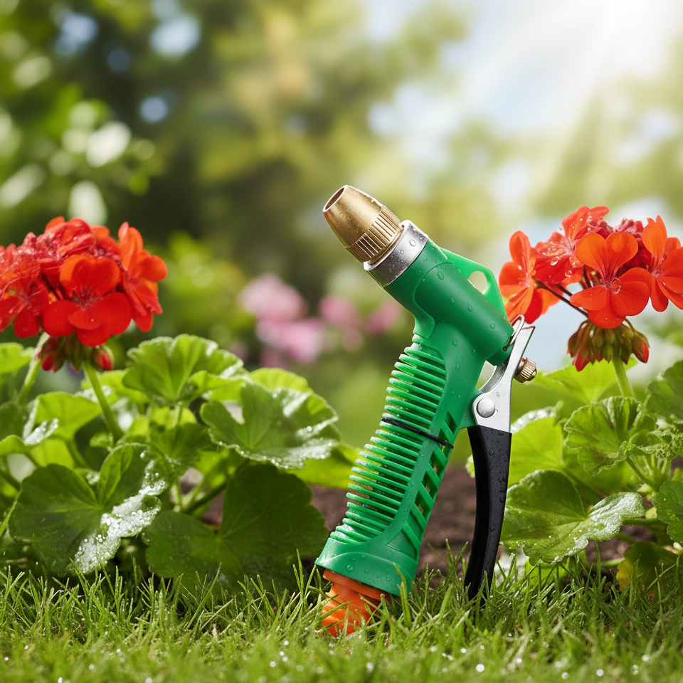 High Pressure Brass Water Spray Nozzle Gun with Trigger | Adjustable Garden Hose Sprayer for Car Wash, Bike Cleaning & Plant Watering