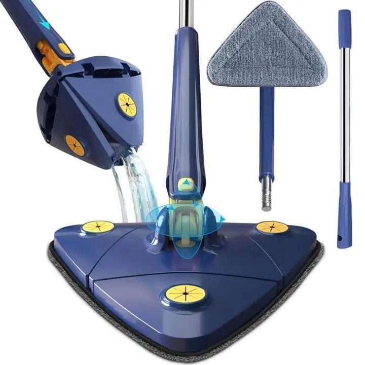 Extended Triangle Mop 360° Twist & Squeeze X-Type Mop | Rotating Floor, Window & Ceiling Cleaning Mop