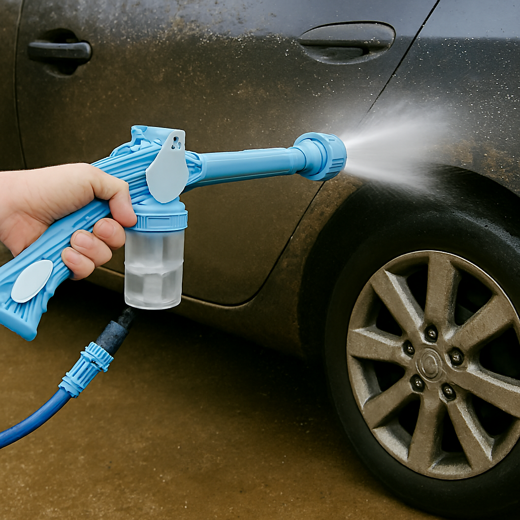 Jet Water Cannon 8-in-1 Turbo Water Spray Gun with Soap Dispenser for Car Wash, Bike Cleaning & Gardening
