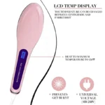 Fast HQT‑906 Hair Straightener, Tourmaline Ceramic Straightening Comb Brush with Head Massage & 360° Swivel Cord - Image 2