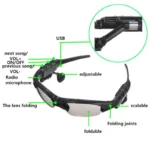 Bluetooth Smart Sunglasses with Headphones | Wireless Audio Glasses with Mic, Music Control & UV Protection - Image 3