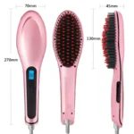 Fast HQT‑906 Hair Straightener, Tourmaline Ceramic Straightening Comb Brush with Head Massage & 360° Swivel Cord - Image 3
