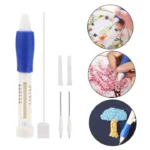 Embroidery Punch Needle Pen Set with 3 Needles Hand Embroidery Tool Kit - Image 4