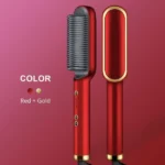HQT 909B Hair Straightener Ceramic Heated Hair Brush Fast Heat Styling Brush - Image 2