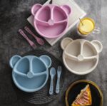 5 Piece Panda Kids Dinner Plate Set | Cartoon Food Grade Plate with 3 Spoons & 2 Forks for Toddlers and Children (Random Color) - Image 5