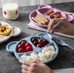 5 Piece Panda Kids Dinner Plate Set | Cartoon Food Grade Plate with 3 Spoons & 2 Forks for Toddlers and Children (Random Color) - Image 4