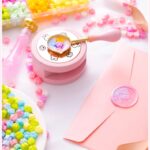 Wax Seal Stamp Kit Set with 3 Brass Stamps Spoon Candle Heating Stand 10 Color Wax Beans Pakistan